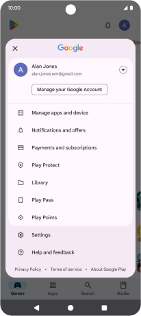 Press Manage apps and device.