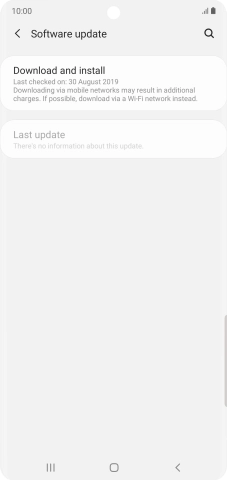 Press Download and install. If a new software version is available, it's displayed. Follow the instructions on the screen to update the phone software.