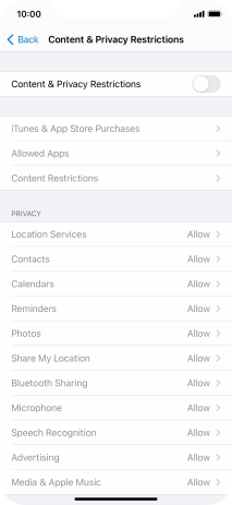 Press the indicator next to 