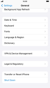 Press Transfer or Reset iPhone.
