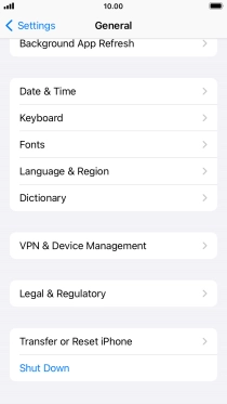Press Transfer or Reset iPhone.