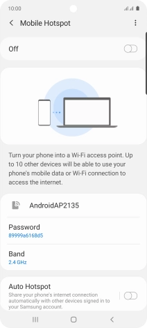 Press the menu icon.