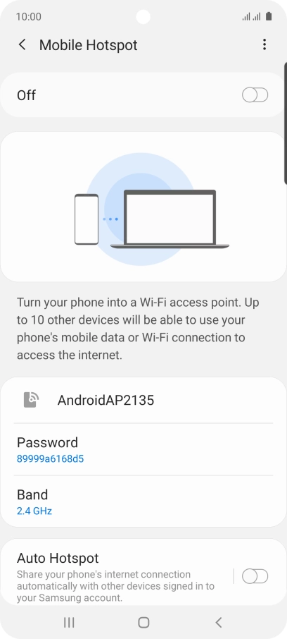 Press the menu icon.
