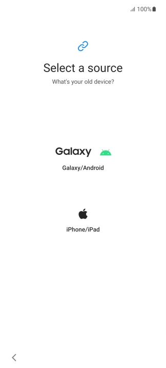 Press the required setting and follow the instructions on the screen to transfer the content from another phone.