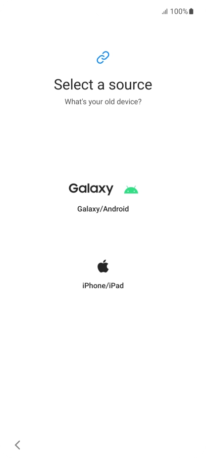 Press the required setting and follow the instructions on the screen to transfer the content from another phone.