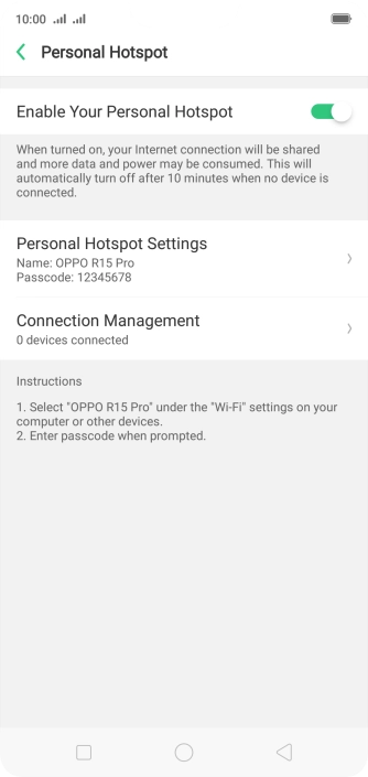 Press the Home key to return to the home screen.