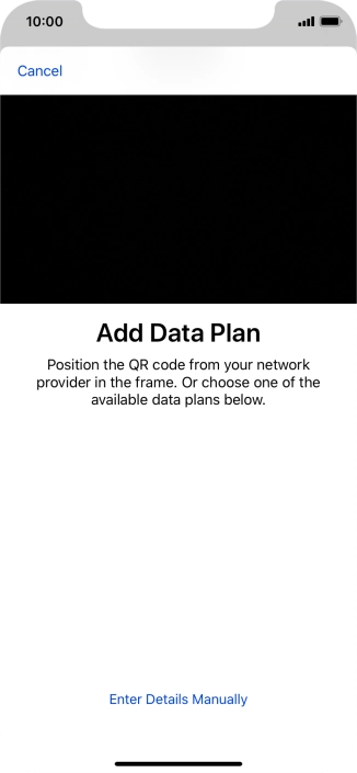 Place the QR code you've received inside the phone camera frame to scan the code.