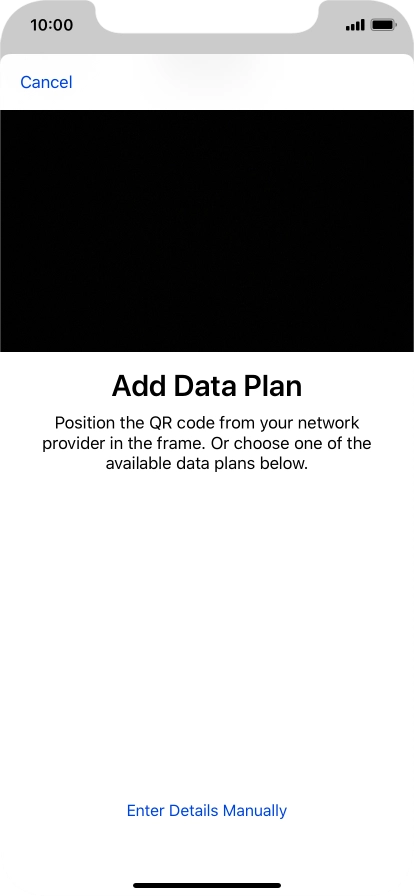 Place the QR code you've received inside the phone camera frame to scan the code.