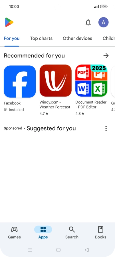 Press the profile icon.