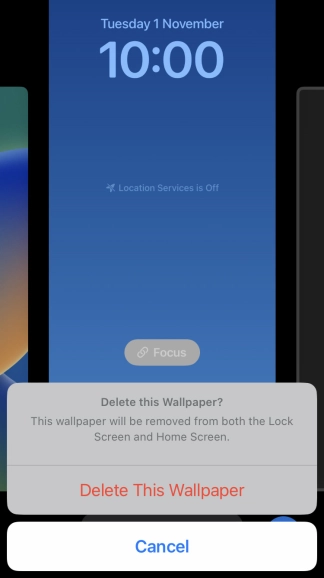 Press Delete This Wallpaper.
