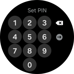 Key in the required PIN and follow the instructions on the screen to create a PIN as lock code.