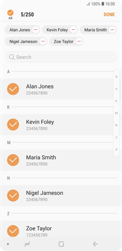 Press DONE. Press DONE.