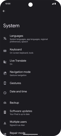 Press Software updates. If a new software version is available, it's displayed. Follow the instructions on the screen to update the phone software.