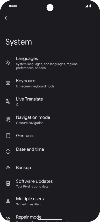 Press Software updates. If a new software version is available, it's displayed. Follow the instructions on the screen to update the phone software.