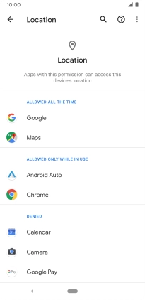 Press the required app.