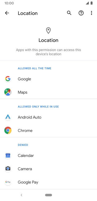 Press the required app.