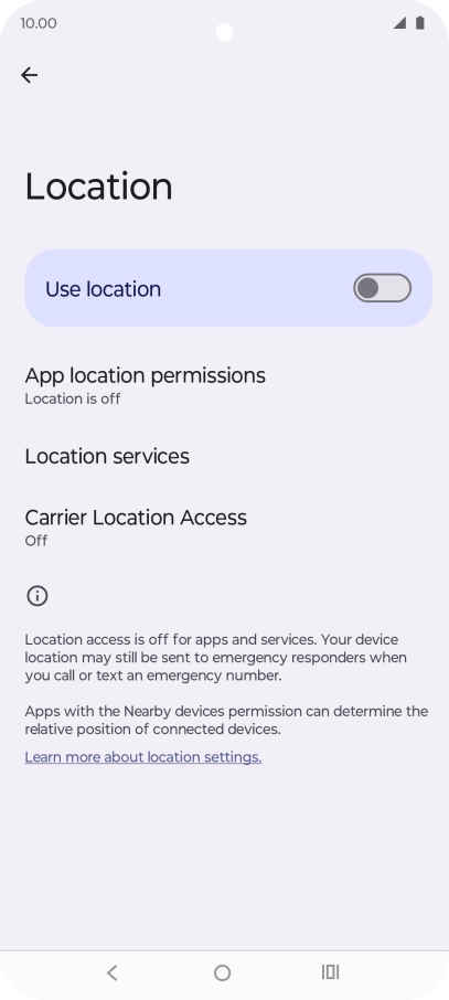 Press the indicator next to 