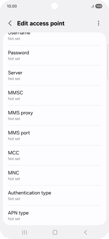 Press MMS port. Press MMS port.
