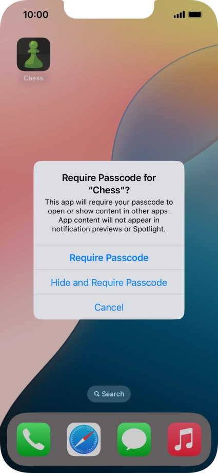 Press Require Passcode.