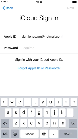 Press the field next to 