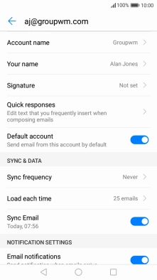 Press Account name and key in the required name.
