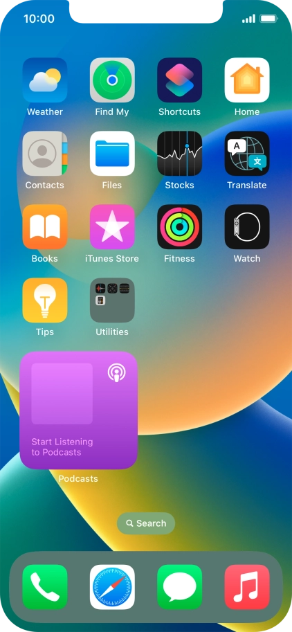 If you're using a Widget Stack: slide up or down on the stack to select the required widget.
