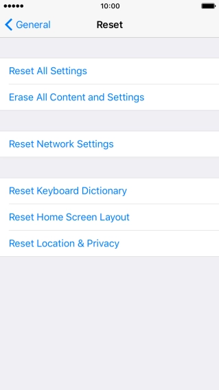 Press Reset All Settings.