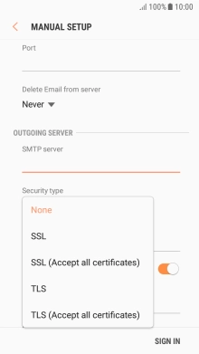 Press None to turn off the function.