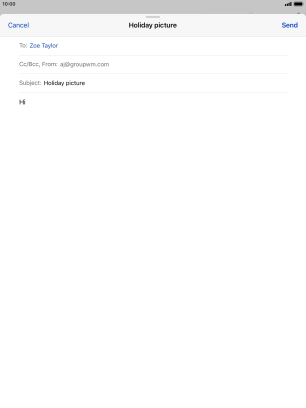 Press and hold the text input field until a pop-up menu is displayed.