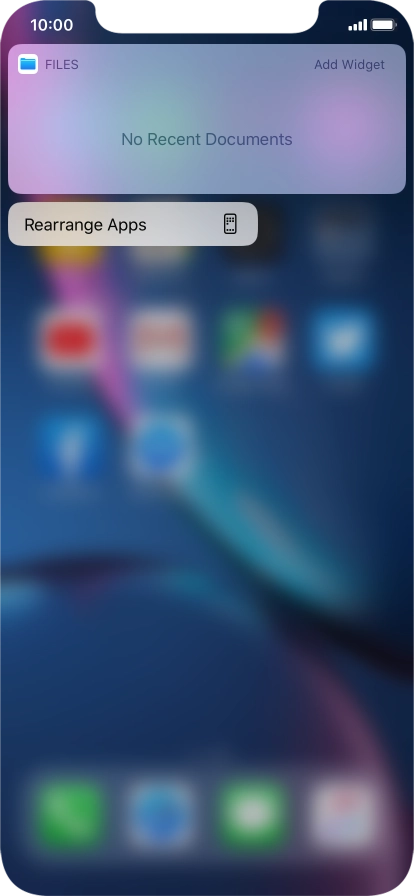 Press Rearrange Apps.