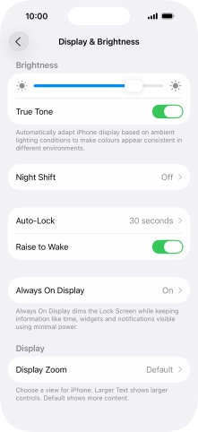 Press Always On Display.