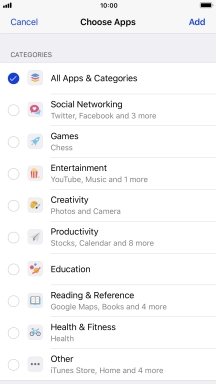 Press the required categories.