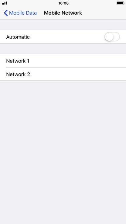If you turn off the function, press the required network.