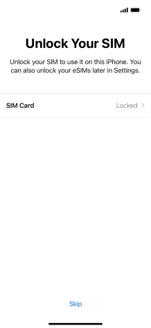Press SIM Card.