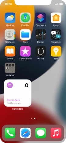 If you're using a Widget Stack: slide up or down on the stack to select the required widget.