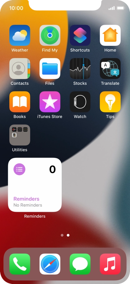 If you're using a Widget Stack: slide up or down on the stack to select the required widget.