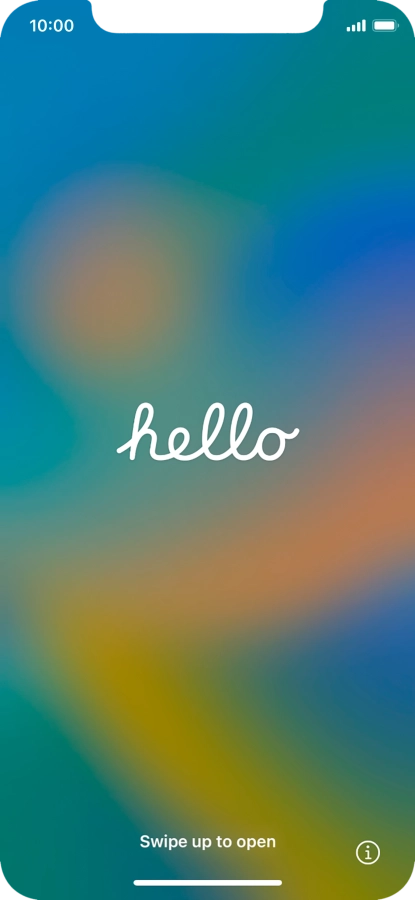 Slide your finger upwards starting from the bottom of the screen.