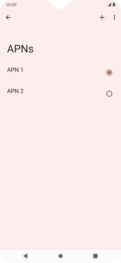 Press the field next to the data connection to activate it.