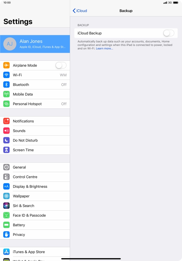 Press the indicator next to 
