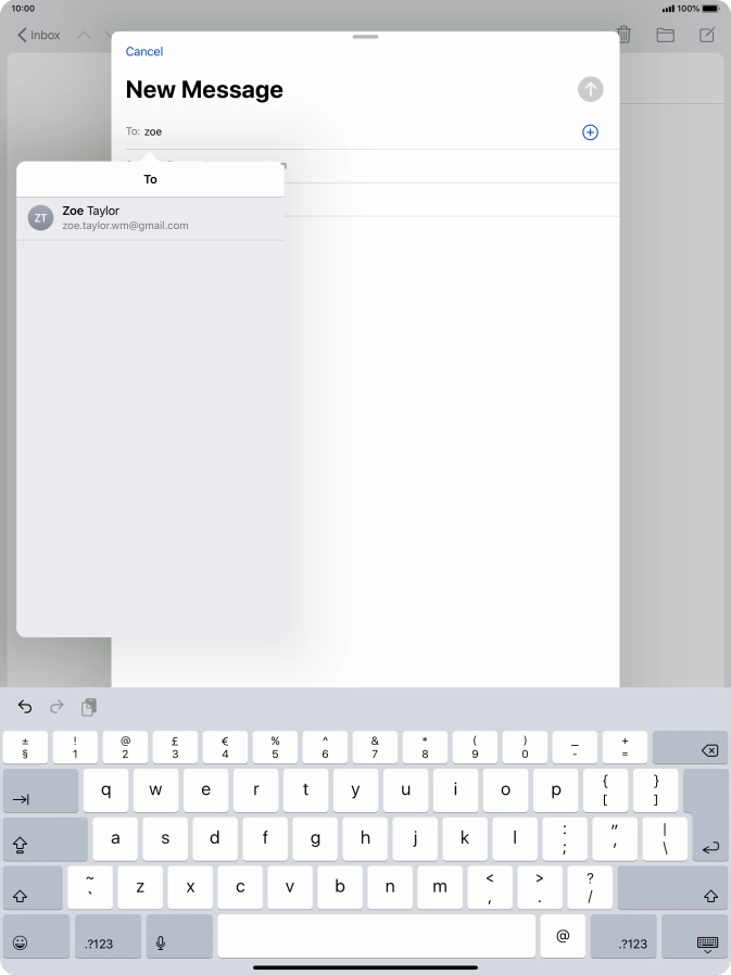 Press the required contact.