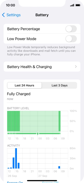 Press Battery Health & Charging.