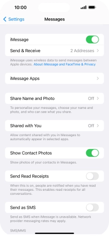 Press the indicator next to 