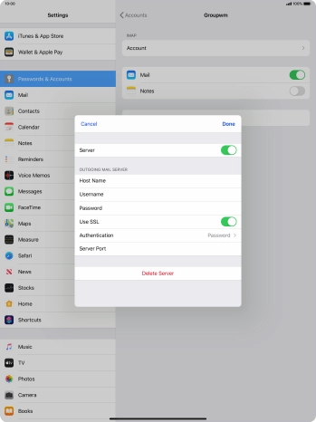 Press the indicator next to 