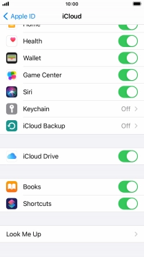 Press iCloud Backup.