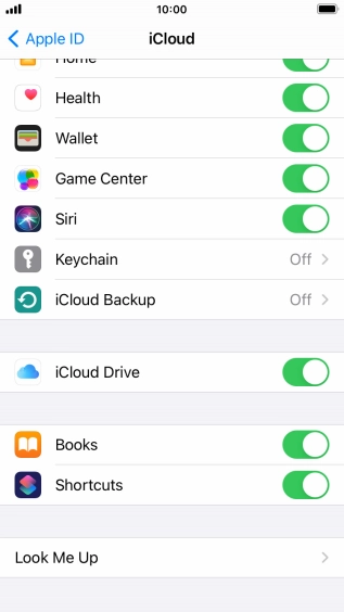 Press iCloud Backup.