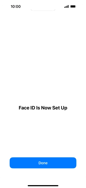 Press Done. If you haven't previously selected a phone lock code, key in a code of your own choice twice.