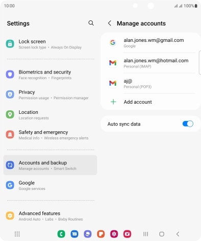 Press the indicator next to 