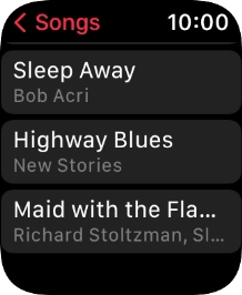 Go to the required category or playlist and press the required audio file.