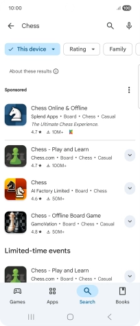 Press the required app. Press the required app.