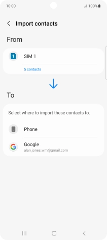 Press the required Google account.